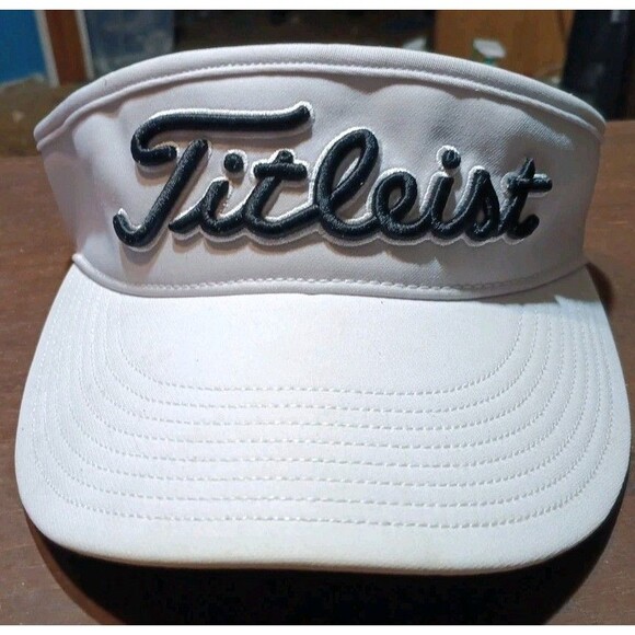 Titleist Other - Titleist Pro V1 FootJoy FJ Adjustable Embroidered Logo Visor Gray Red Golf